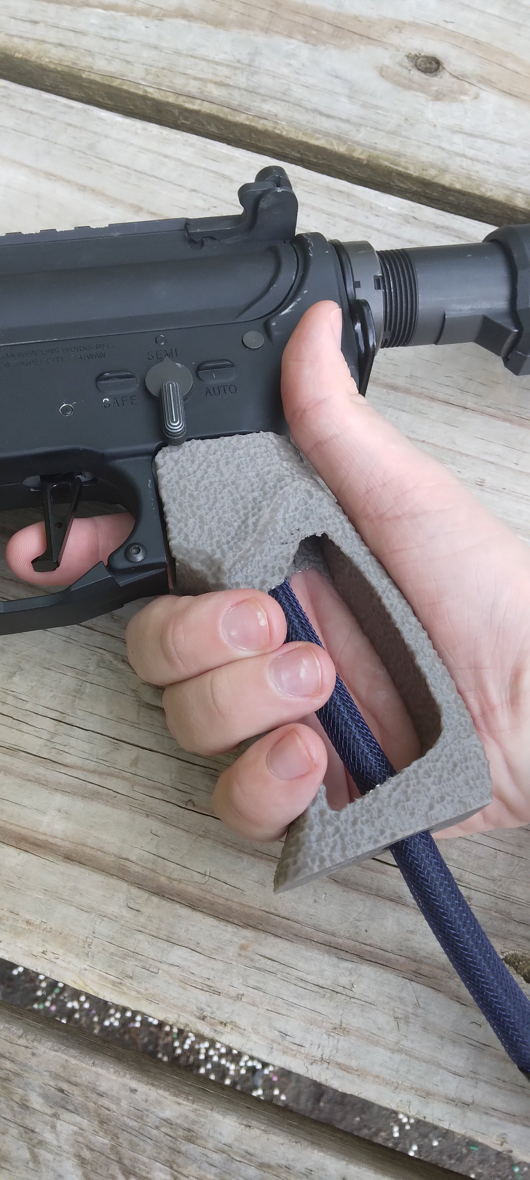 Airsoft Shadow HPA M4/ ARP9 Rifle Grip (Stippled) | Cedar3D